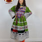 Afghan New Design Pistachio Velvet Gand E Afghani White Chirma Afghan Women Dress #2089