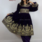 Afghan New Desgin Purpler Velvet Gand E Afghani Gold Chirma Afghan Women Dress #2094