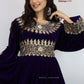 Afghan New Desgin Purpler Velvet Gand E Afghani Gold Chirma Afghan Women Dress #2094