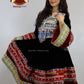 Afghan New Design Black Velvet Gand E Afghani White/Yellow Chirma Afghan Women Dress #2090