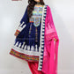 Afghani Kuchi Velvet Gand E Afghani With Silver Chirma Afghani Women Dress #2113