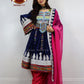 Afghani Kuchi Velvet Gand E Afghani With Silver Chirma Afghani Women Dress #2113