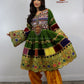 Afghani Kuchi Velvet Gand E Afghani With Yellow Chirma Afghani Women Dress #2110