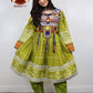 Afghani Kuchi Velvet Gand E Afghani With Silver Chirma Afghani Women Dress #2112