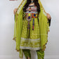 Afghani Kuchi Velvet Gand E Afghani With Silver Chirma Afghani Women Dress #2112