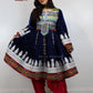 Afghani Kuchi Velvet Gand E Afghani With Silver Chirma Afghani Women Dress #2113