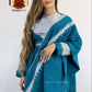 Afghani Hazaragi Dress with White Gull Duzi and Cotton Material #2052