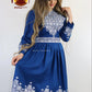 Afghani Hazaragi Dress with White Gull Duzi and Cotton Material #2053