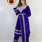 Afghani Hazaragi Dress with White Gull Duzi and Cotton Material #2051