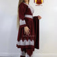 Afghani Hazaragi Dress with White Gull Duzi and Cotton Material #2054