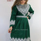 Afghani Hazaragi Dress with White Gull Duzi and Cotton Material #2055