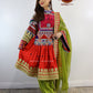 Afghani Kuchi Gul Bakhmal Gand E Afghani With Yellow Chirma Afghani Women Dress #2045