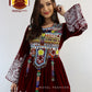 Afghan New Desgin Velvet Gand E Afghani White Gulabaton Afghan Women Dress #2046