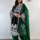 Afghan New Desgin Black Velvet Gand E Afghani White Chirma Afghan Women Dress #2048