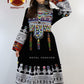 Afghan New Desgin Black Velvet Gand E Afghani White Chirma Afghan Women Dress #2050