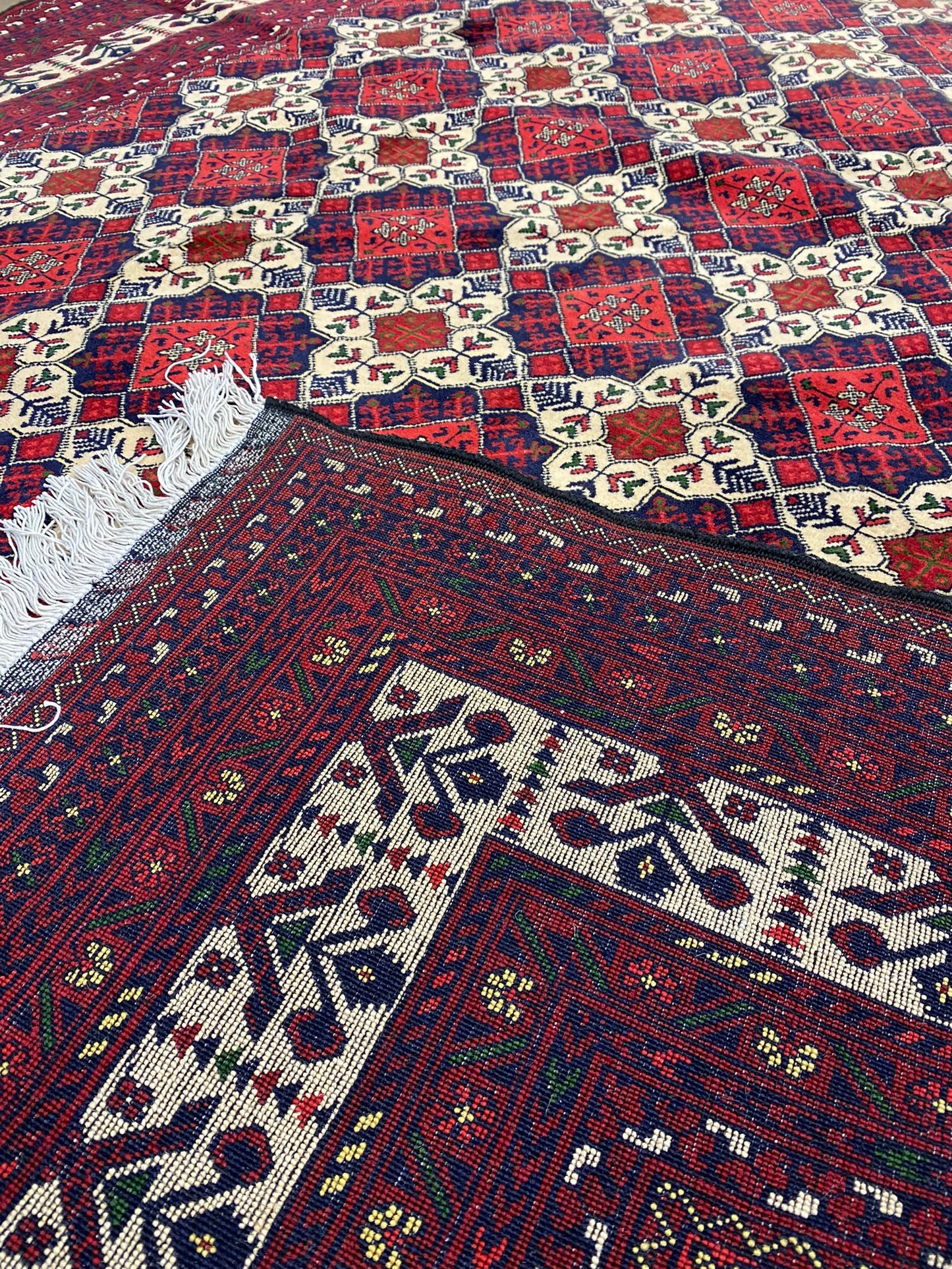 Afghan Yousify 6.5ftx10ft Handmade Rug From Mazar I Sharif Natural Handmade Rug Pure Wool