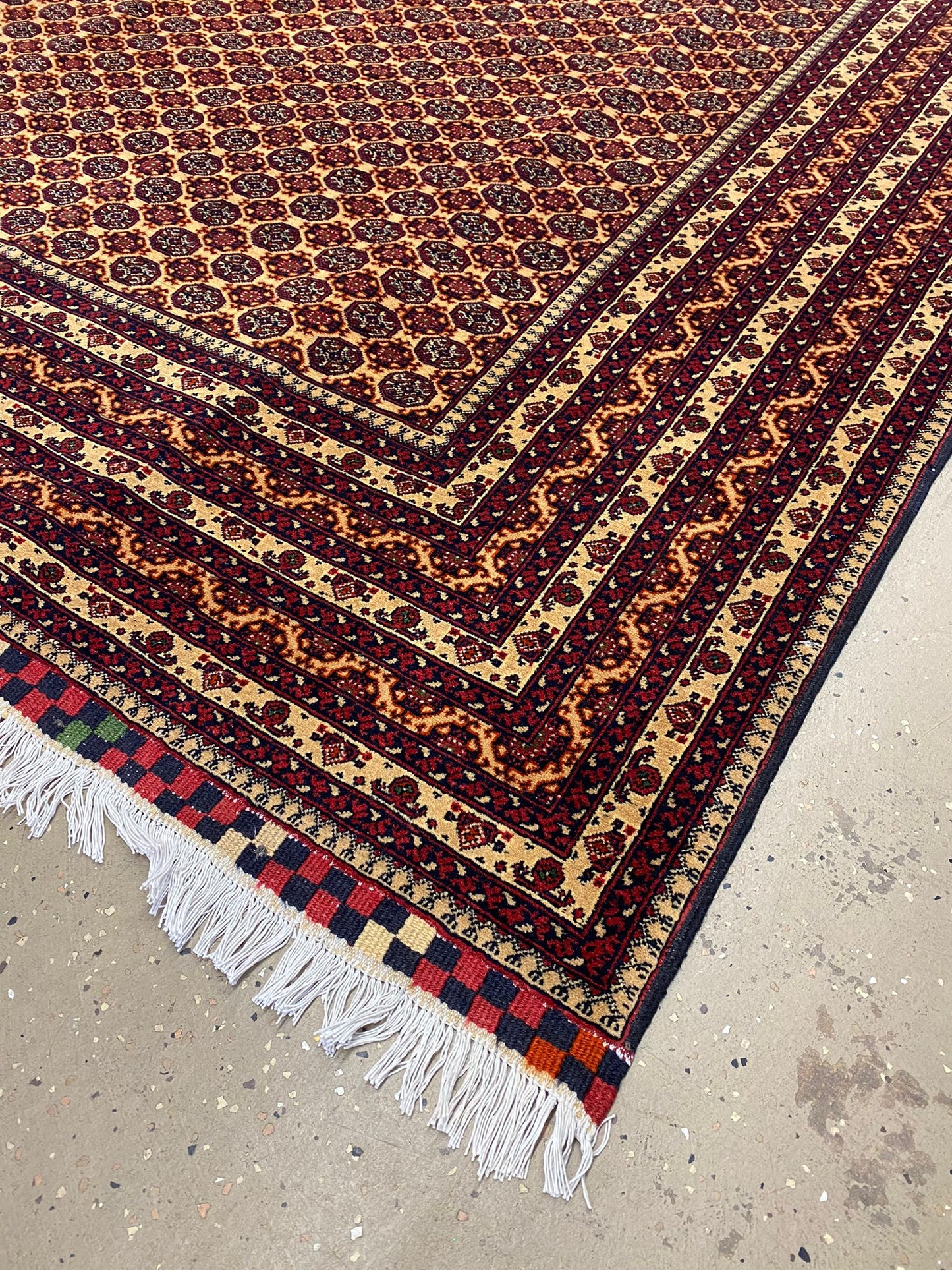 Afghan Khwaja Rushnai 6.5ftx10ft Handmade Rug From Mazar I Sharif Natural Handmade Rug Pure Biljik Wool