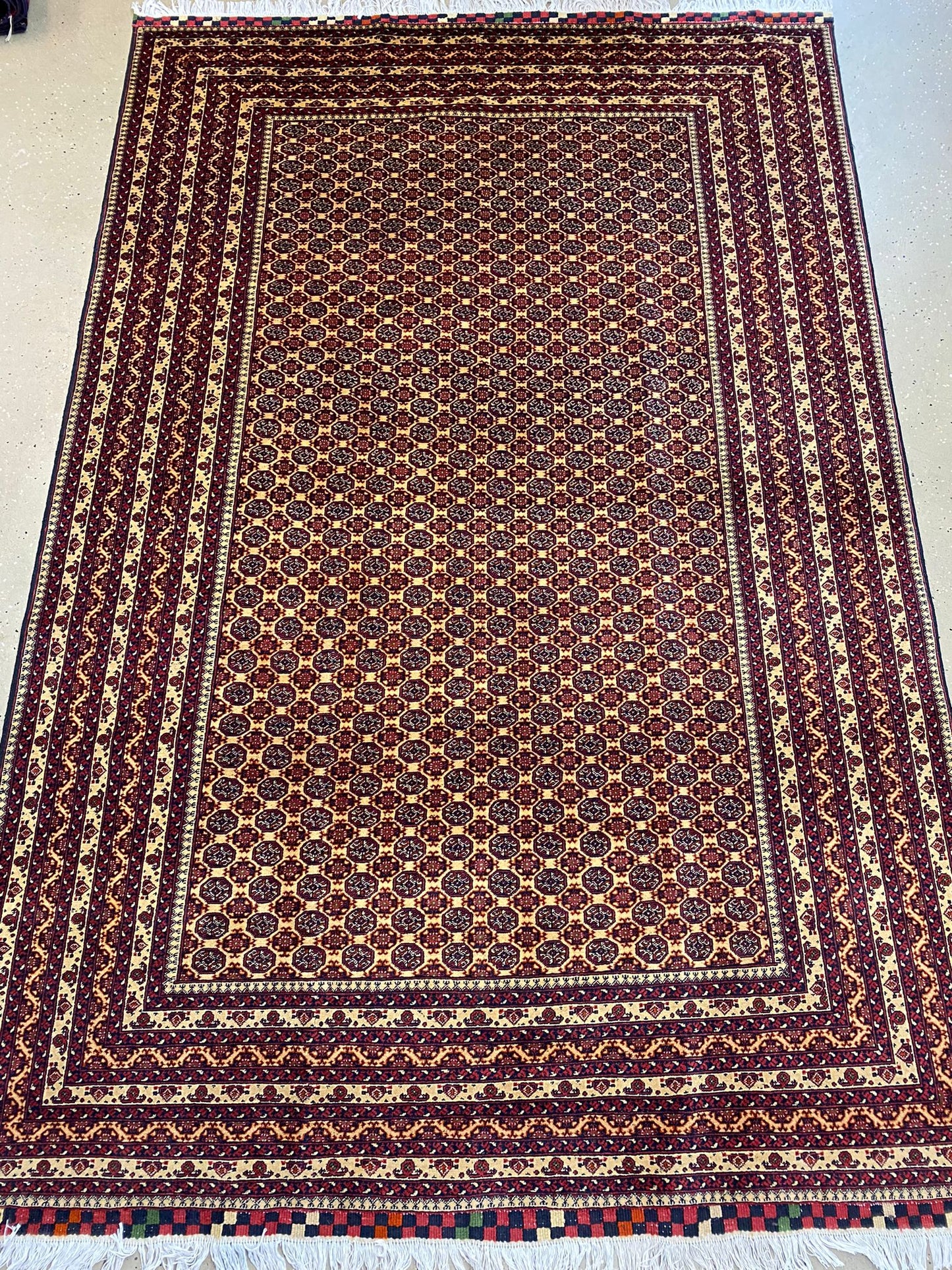 Afghan Khwaja Rushnai 6.5ftx10ft Handmade Rug From Mazar I Sharif Natural Handmade Rug Pure Biljik Wool