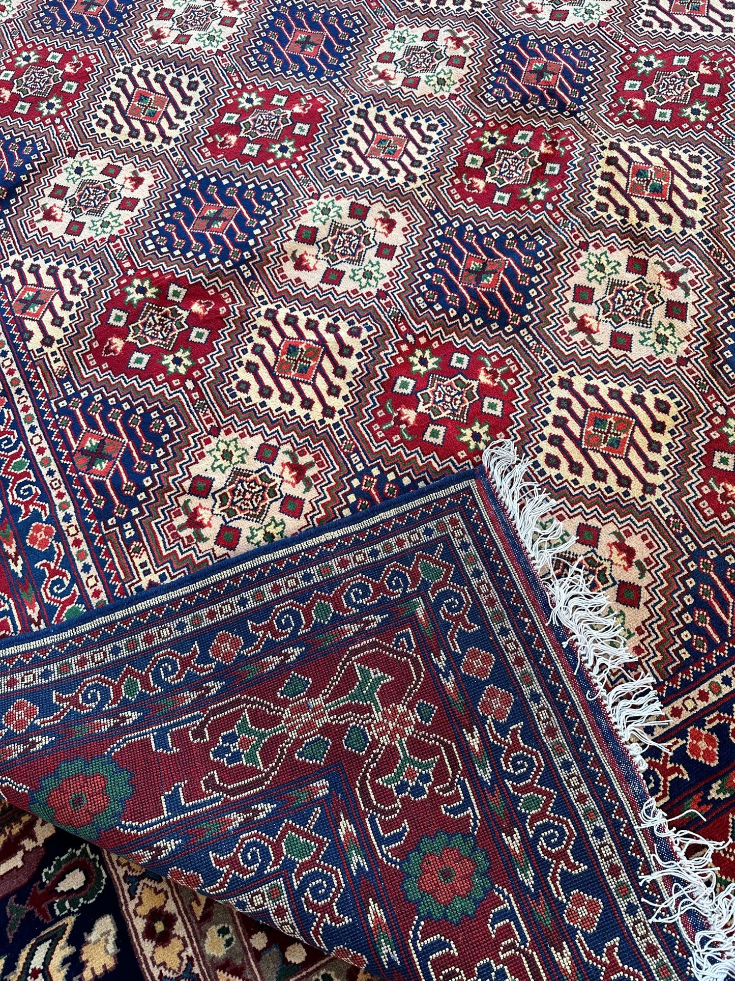 Yosufi Handmade Afghani Red Rug 11.5ft x 8.2ft