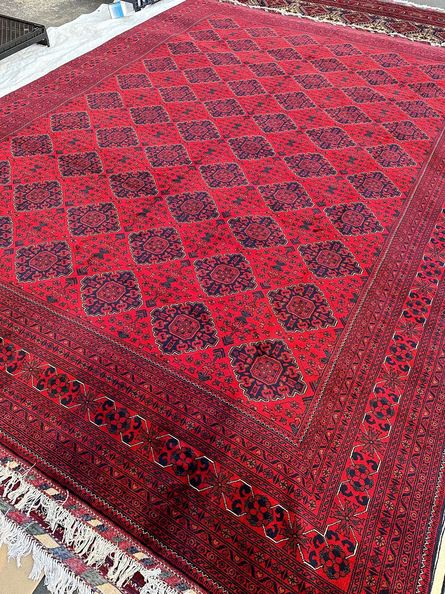 Khan Muhammadi Handmade Afghani Red Rug