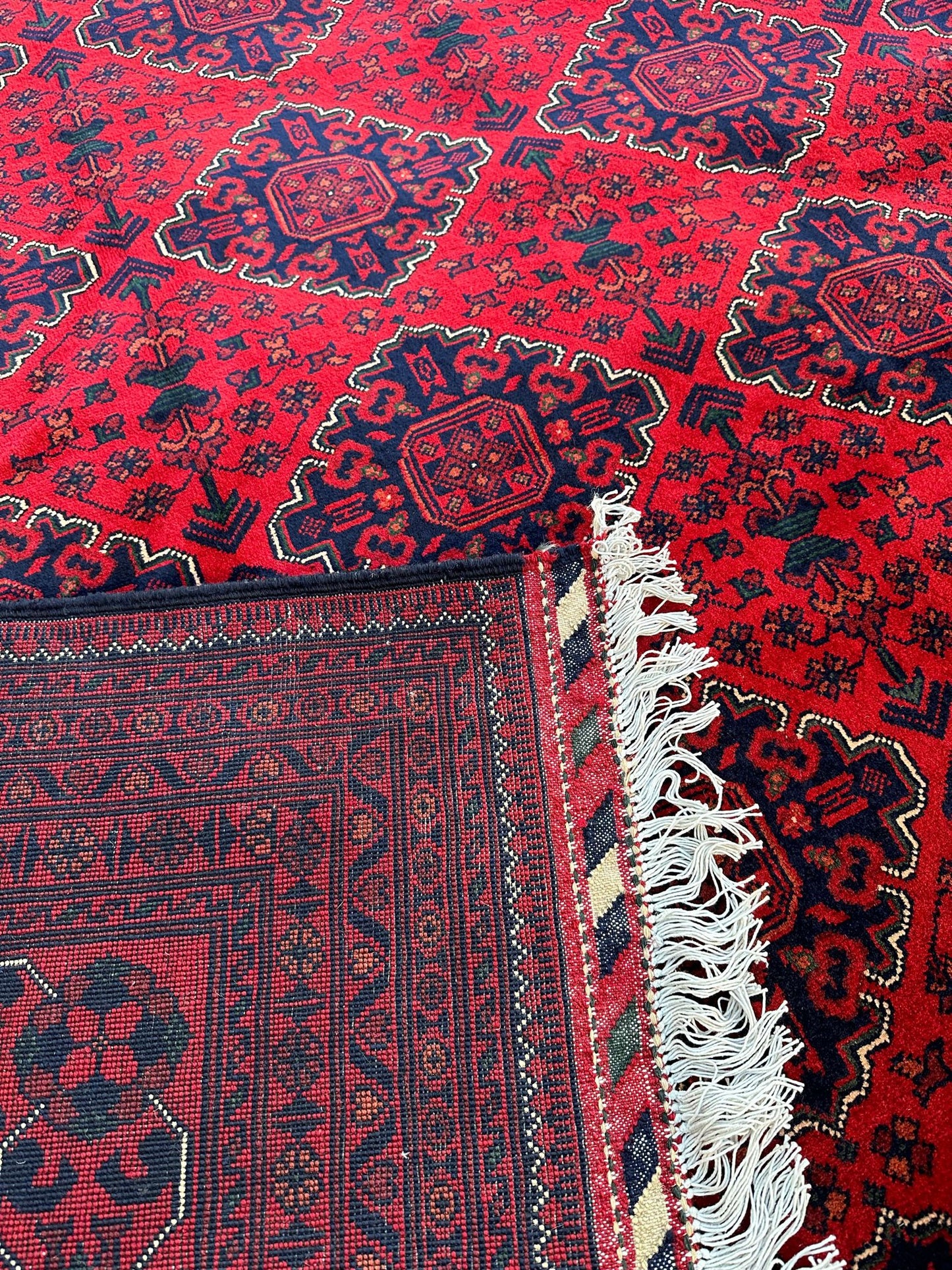 Khan Muhammadi Handmade Afghani Red Rug