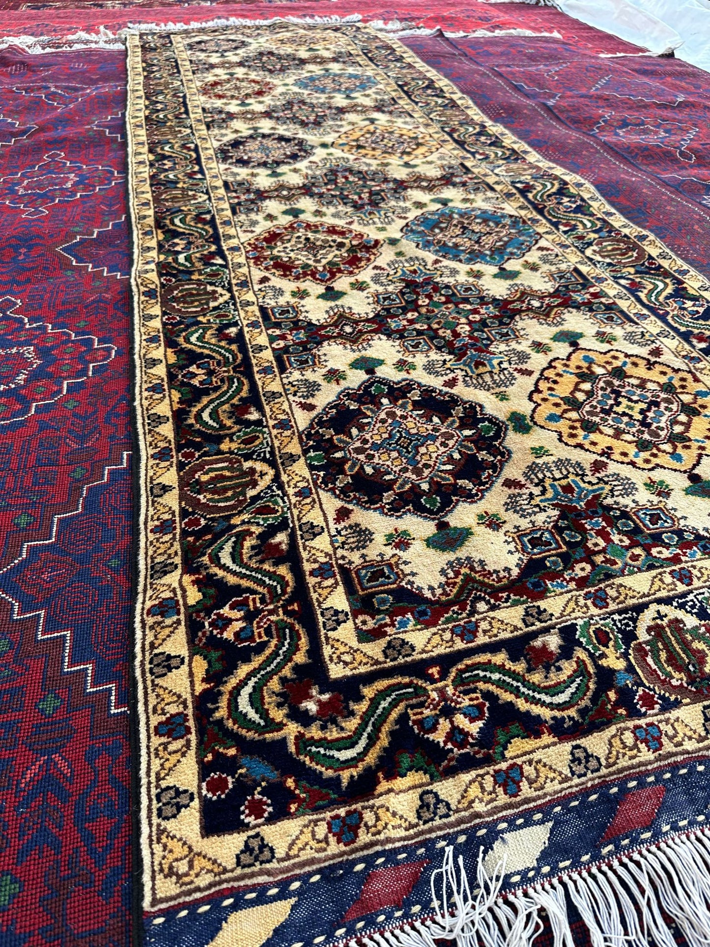 Handmade Afghani Chobrang Runner 10ft long