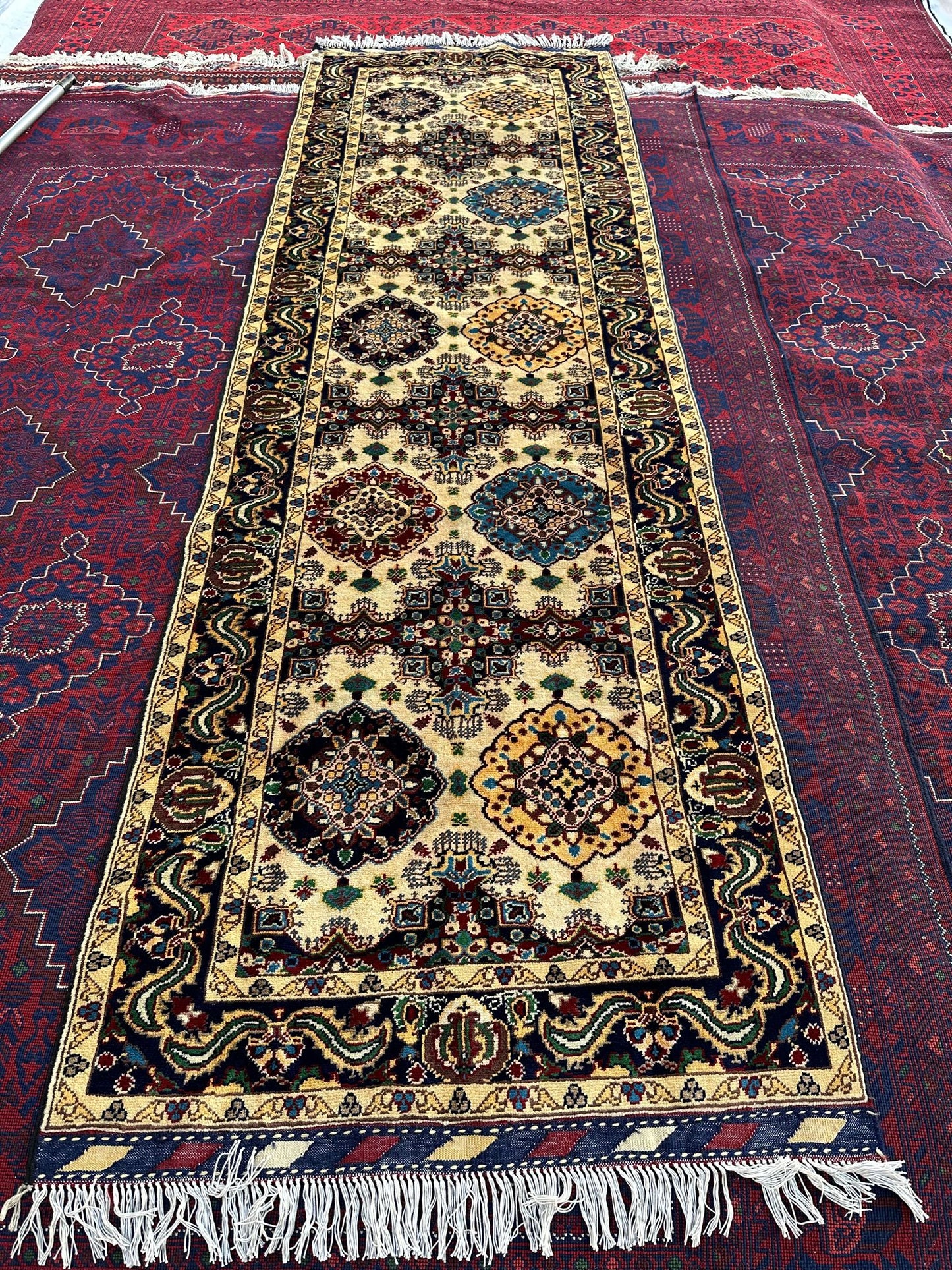 Handmade Afghani Chobrang Runner 10ft long