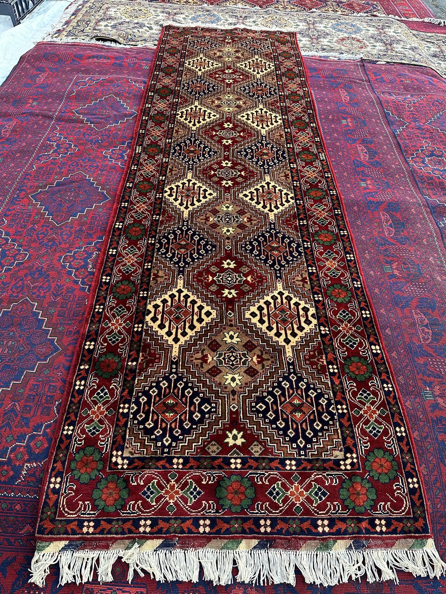 Handmade Afghani Runner 10ft long