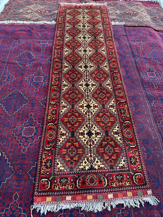 Handmade Afghani Runner 10ft long