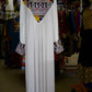 Afghan New Design White Women Chapan With Handmade Chirma #2060