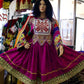 Afghani Kuchi Gul Bakhmal Gand E Afghani With Yellow Chirma Afghani Women Dress #2056