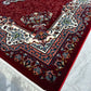 RED Persian Design Isfahan Carpet With Big Flower #3027