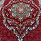 RED Persian Design Isfahan Carpet With Big Flower #3027