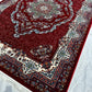 RED Persian Design Isfahan Carpet With Big Flower #3027