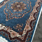 BLUE Persian Design Isfahan Carpet With Big Flower #3029