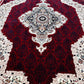 RED Persian Design Isfahan Carpet With Big Flower #3030