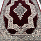 RED Persian Design Isfahan Carpet With Big Flower #3030