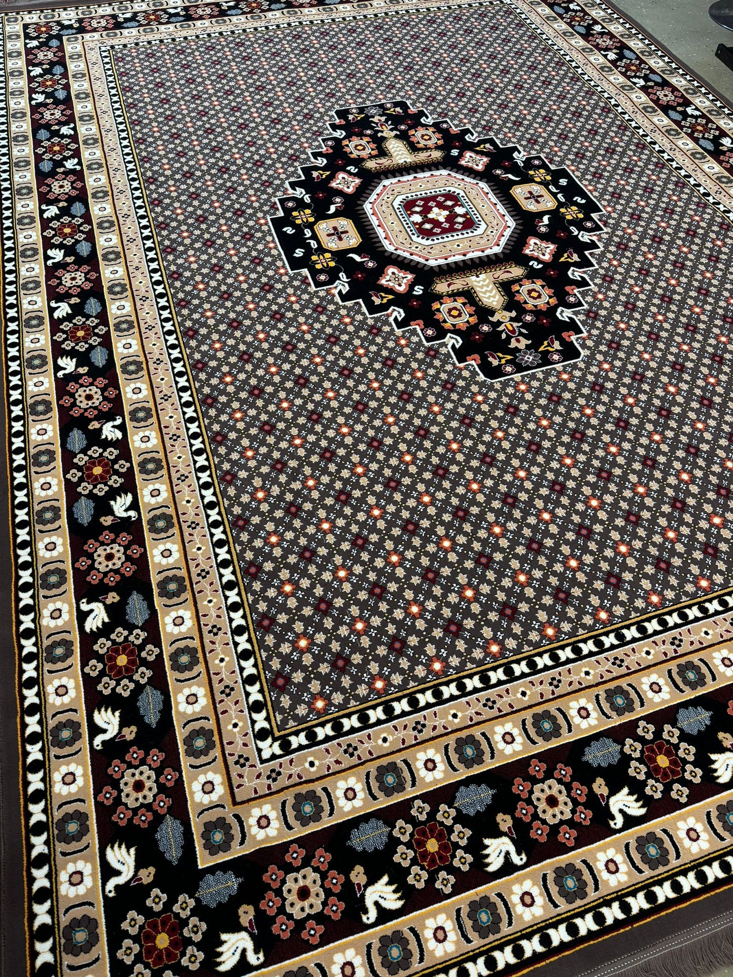 Afghani New Design Brown Color Persian Carpet With High Quality (700 SHANA) #3055