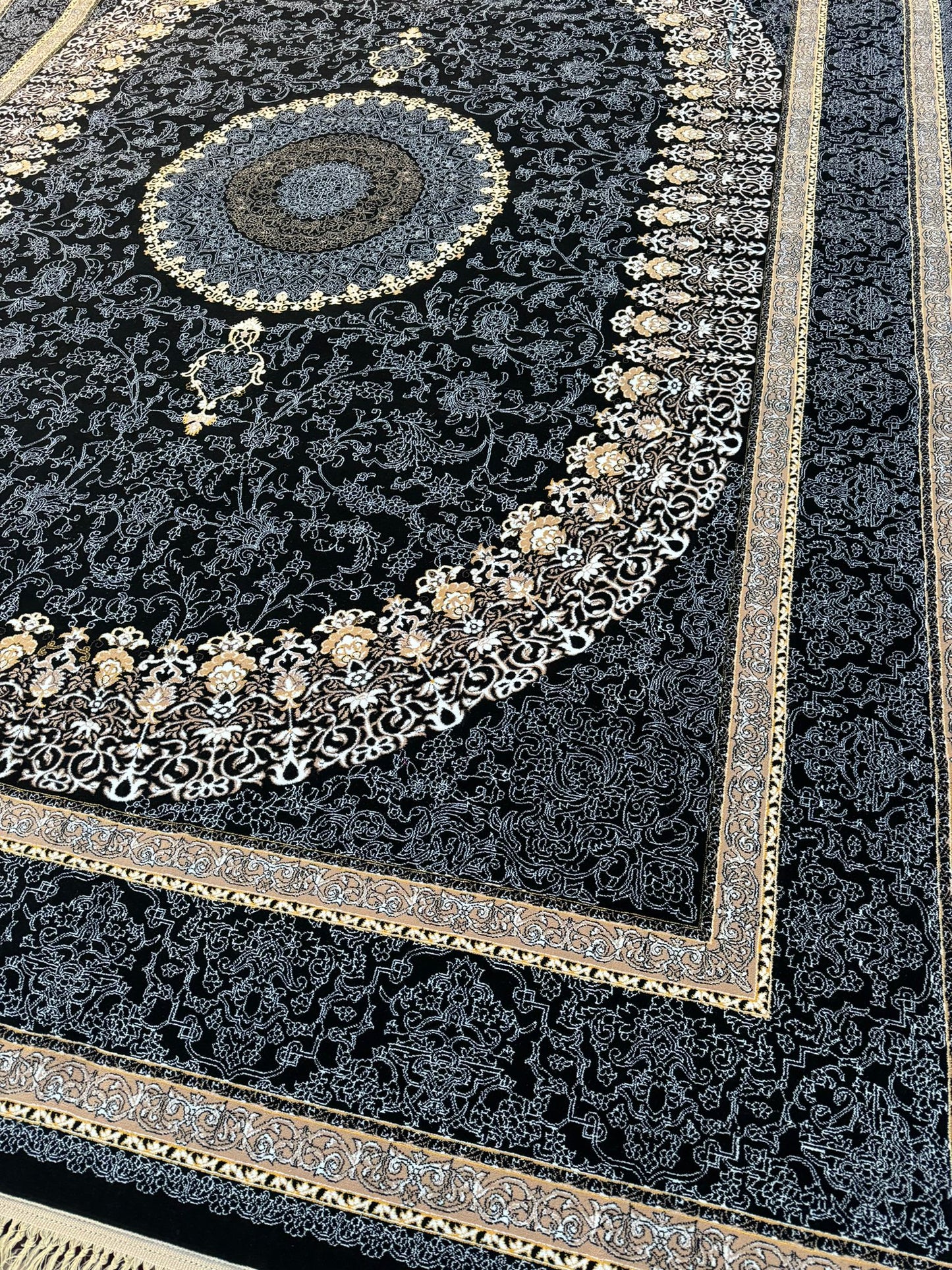 Afghani  New Design Black Color Persian Carpet With High Quality (700 SHANA) #3052