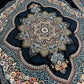 Black Color Kashan Area Rug 1200 Reeds High Quality Carpet #5486A