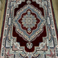 Red Color Kashan Area Rug 1200 Reeds High Quality Carpet #5486A