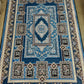 Dark Blue Color Kashan Area Rug 1200 Reeds High Quality Carpet #5511A