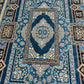 Dark Blue Color Kashan Area Rug 1200 Reeds High Quality Carpet #5511A