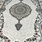 Creamy Color Kashan Area Rug 1200 Reeds GUL BARJASTA High Quality Carpet #5490U