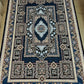 Black Color Kashan Area Rug 1200 Reeds High Quality Carpet #5511A