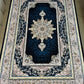 BLACK Color Kashan Area Rug 1200 Reeds High Quality Carpet #5520A