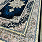 BLACK Color Kashan Area Rug 1200 Reeds High Quality Carpet #5520A