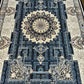 Black Color Kashan Area Rug 1200 Reeds High Quality Carpet #5514A