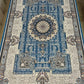 Dark Blue Color Kashan Area Rug 1200 Reeds High Quality Carpet #5514A