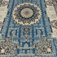 Dark Blue Color Kashan Area Rug 1200 Reeds High Quality Carpet #5514A